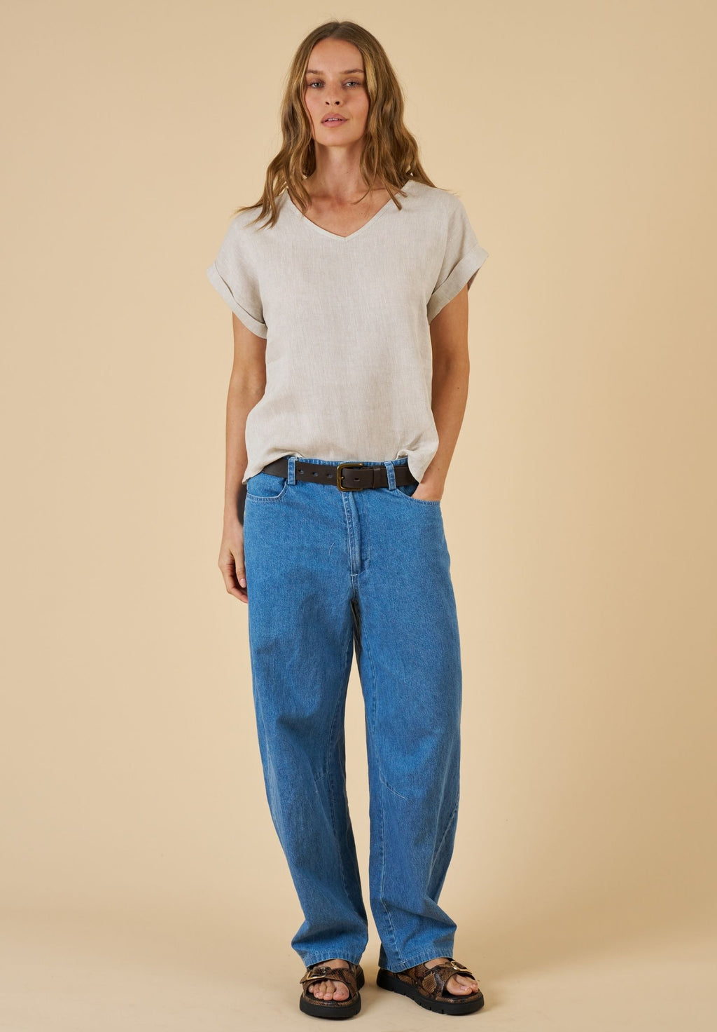 Aosta Linen Denim Pants