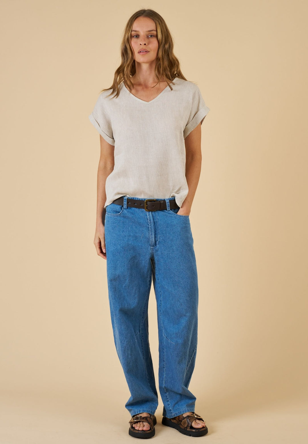 Aosta Linen Denim Pants