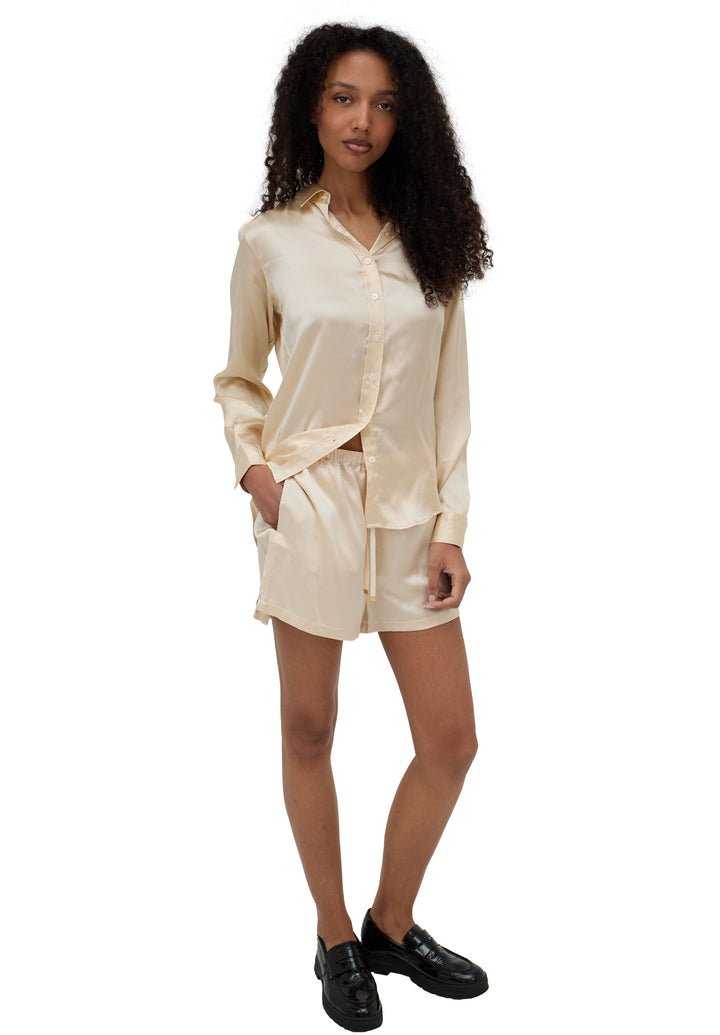 Lulu Silk Shorts Biscuit