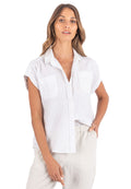 Capri White SS Linen Shirt