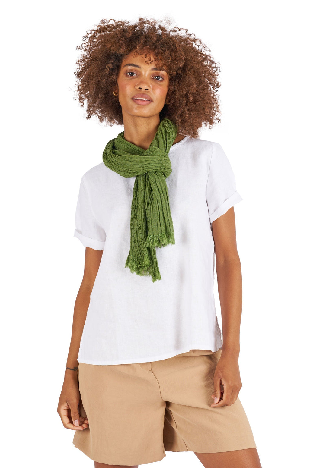 GIFT - French Linen Crinkled Scarf