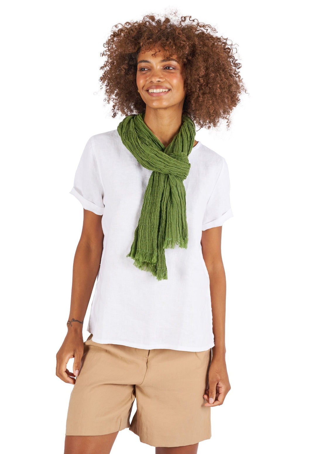 GIFT - French Linen Crinkled Scarf