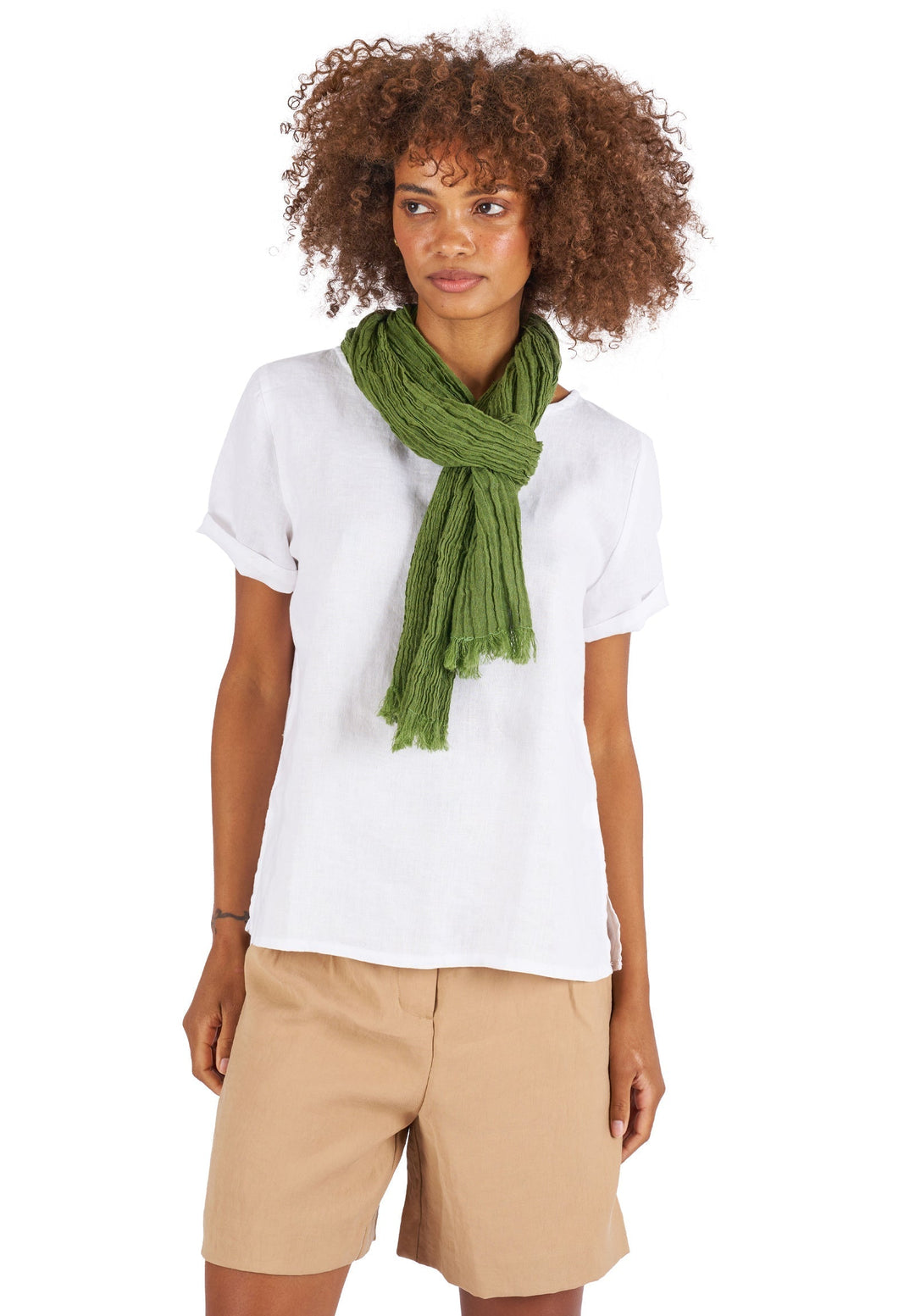 GIFT - French Linen Crinkled Scarf