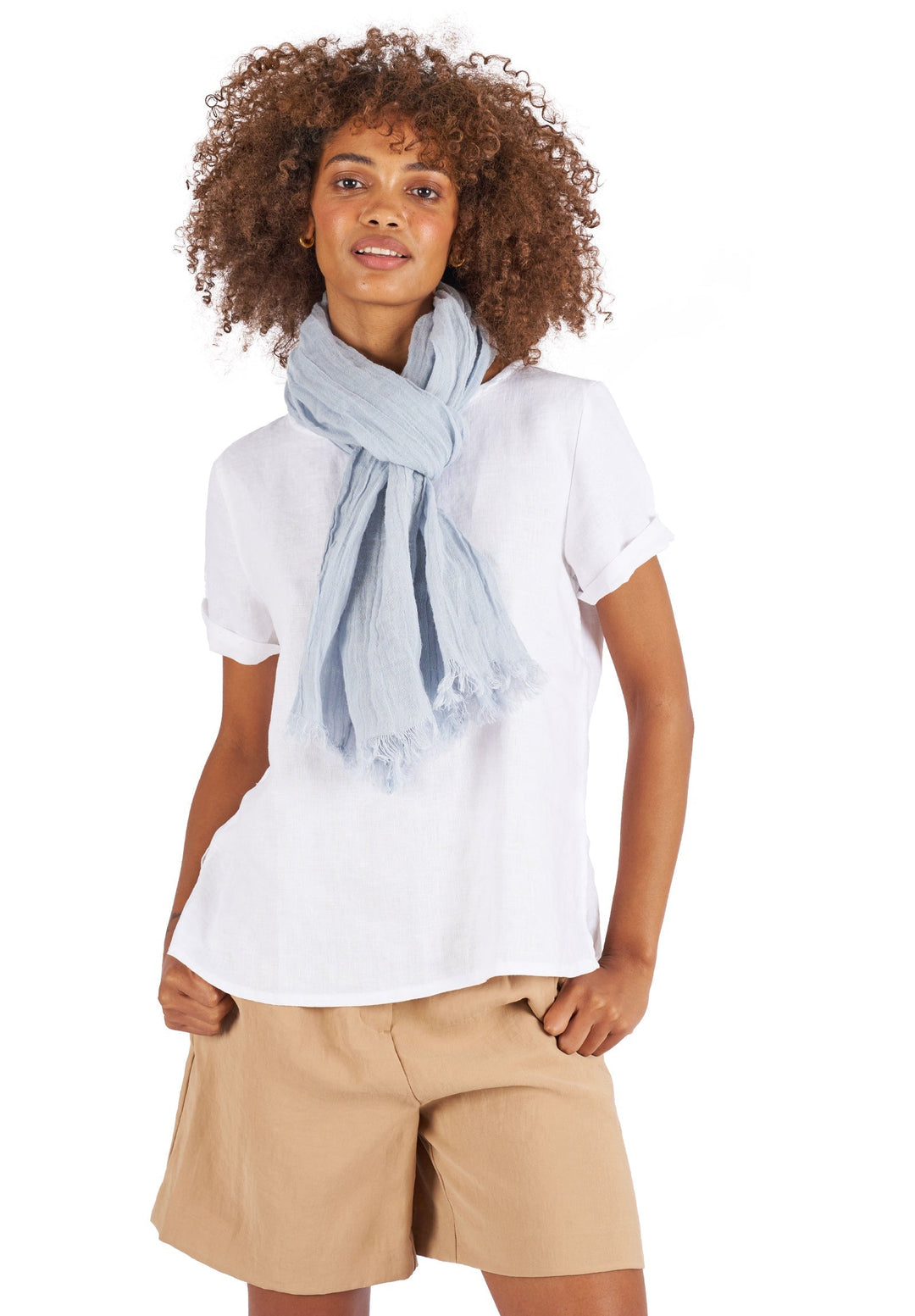 GIFT - French Linen Crinkled Scarf