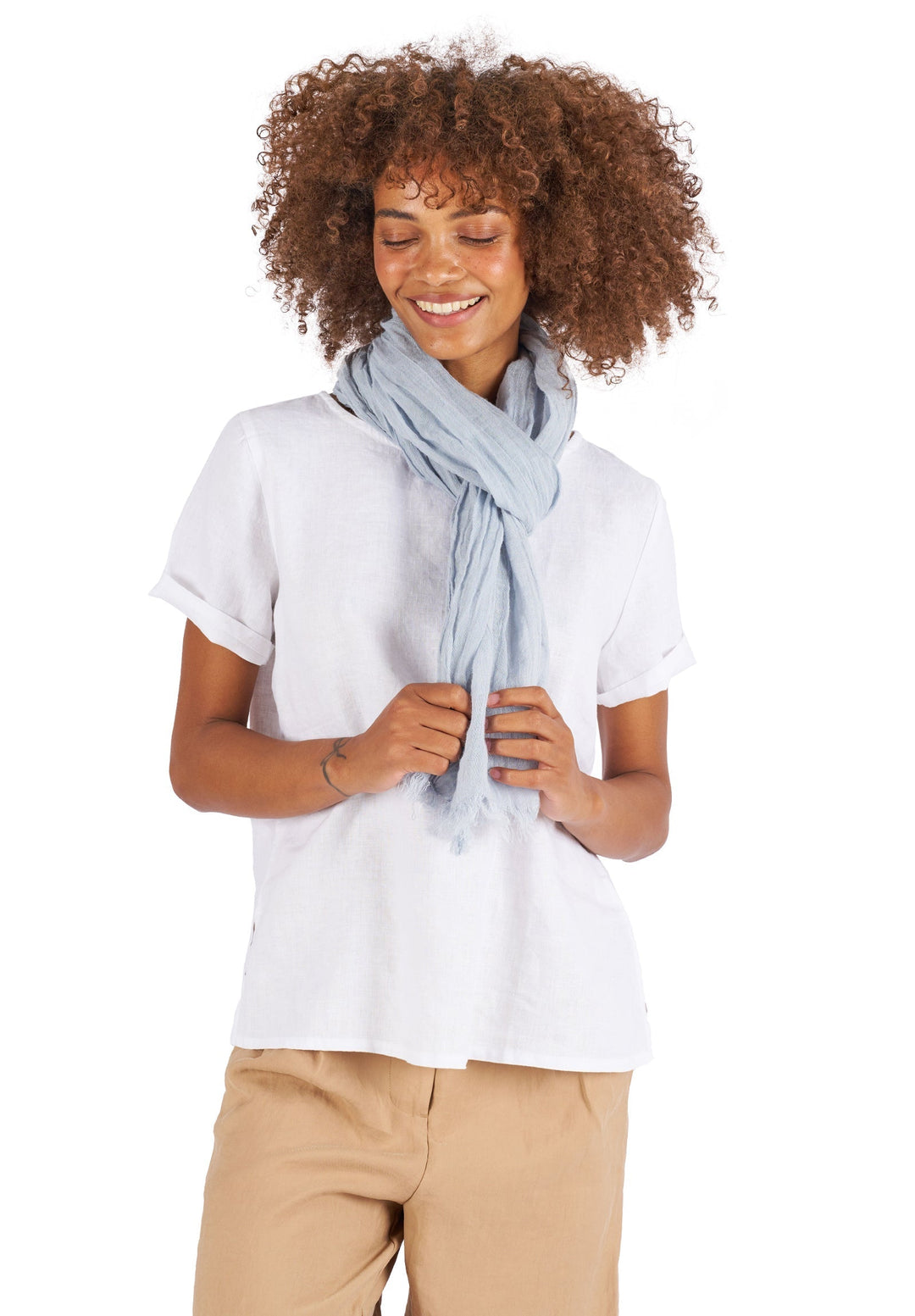 GIFT - French Linen Crinkled Scarf