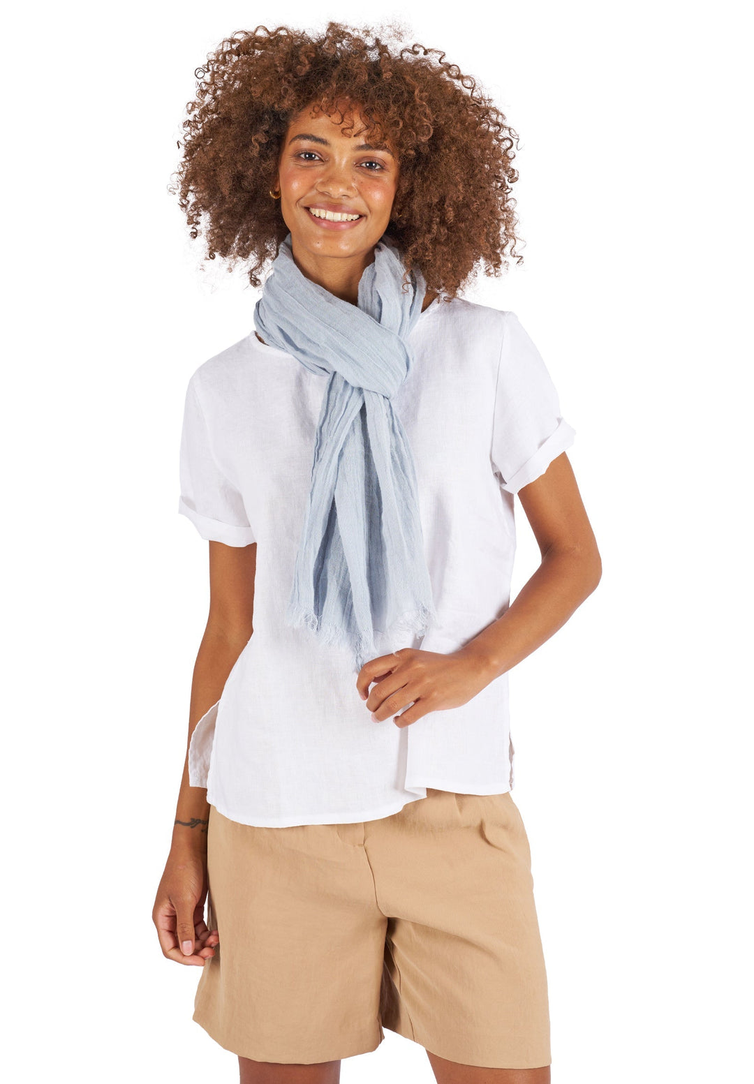 GIFT - French Linen Crinkled Scarf