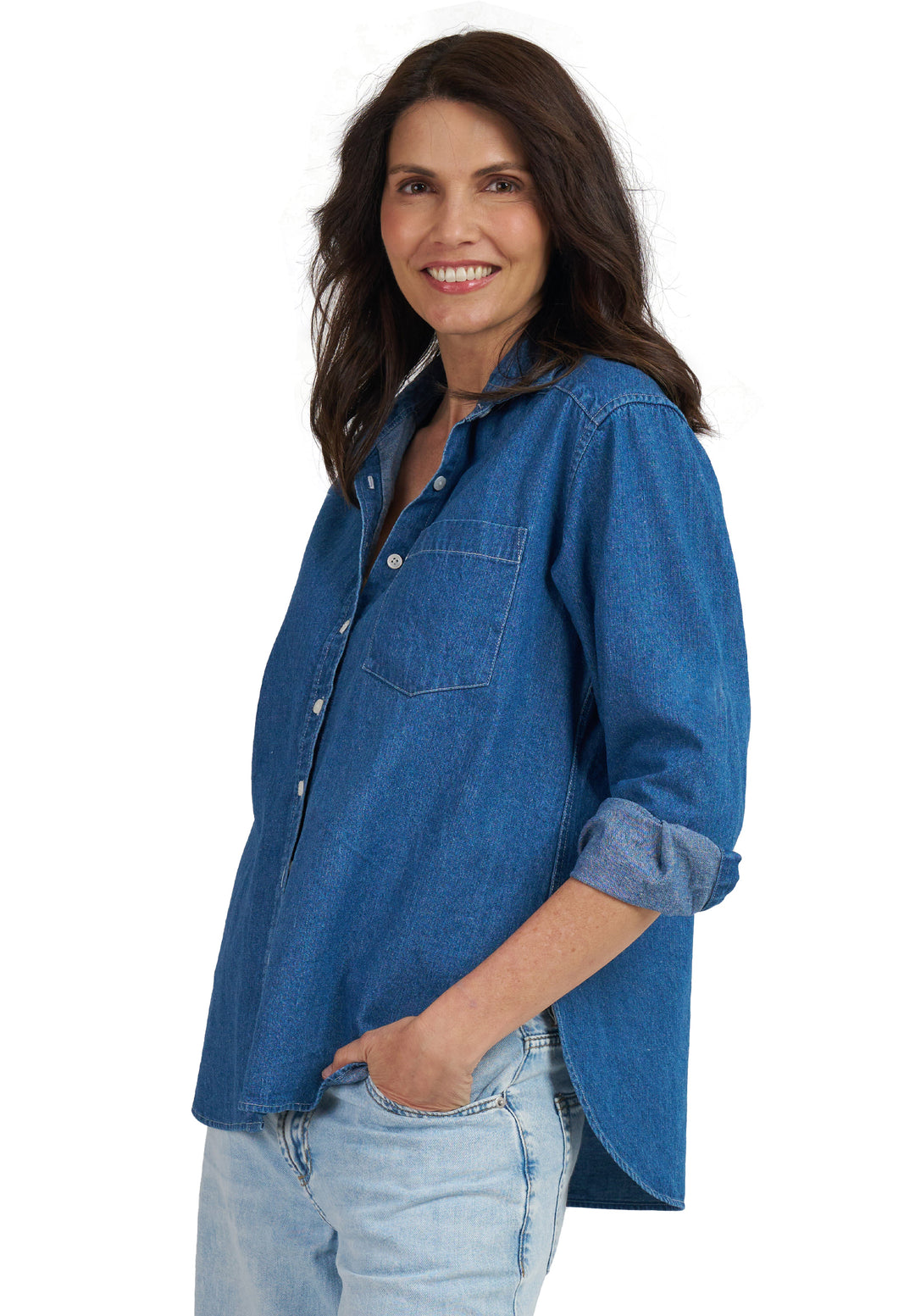 Denime Light Denim Linen Shirt