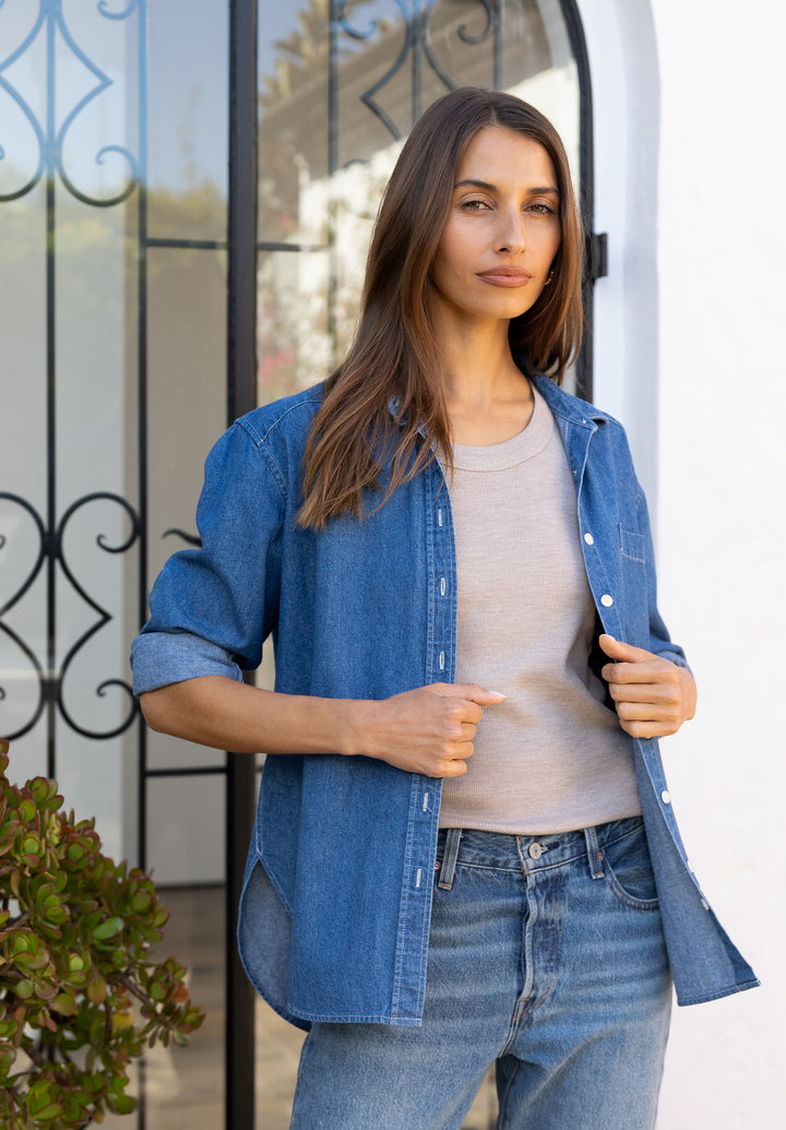 Denime Light Denim Linen Shirt