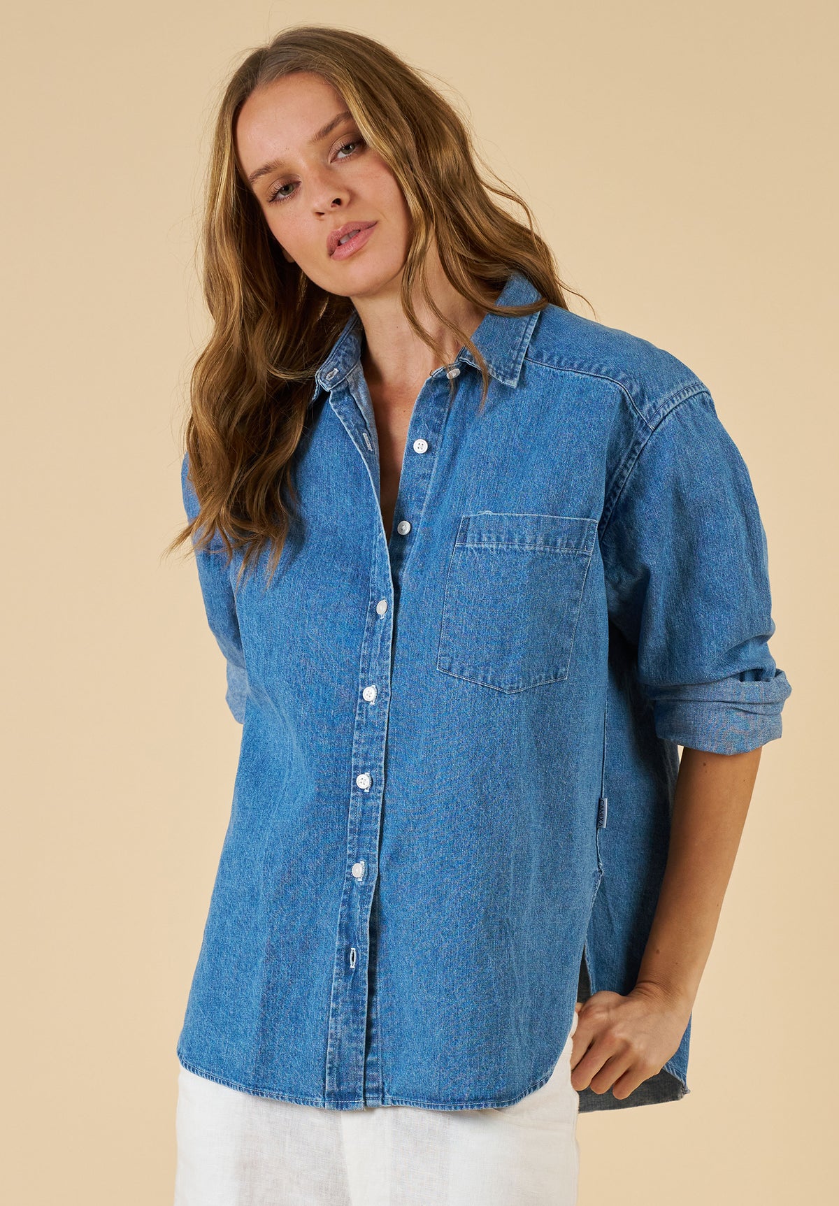 Denime Light Denim Linen Shirt