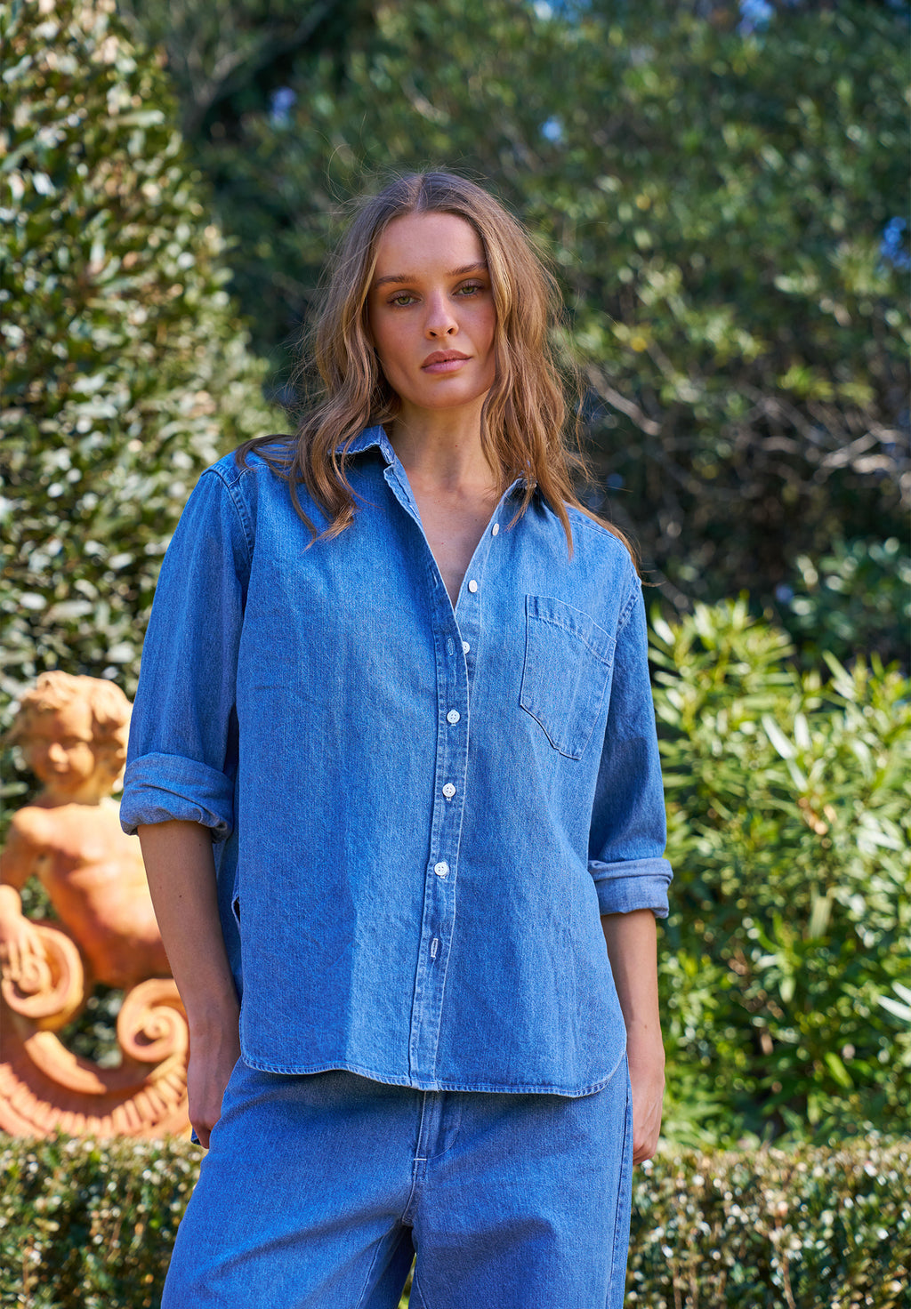 Denime Light Denim Linen Shirt