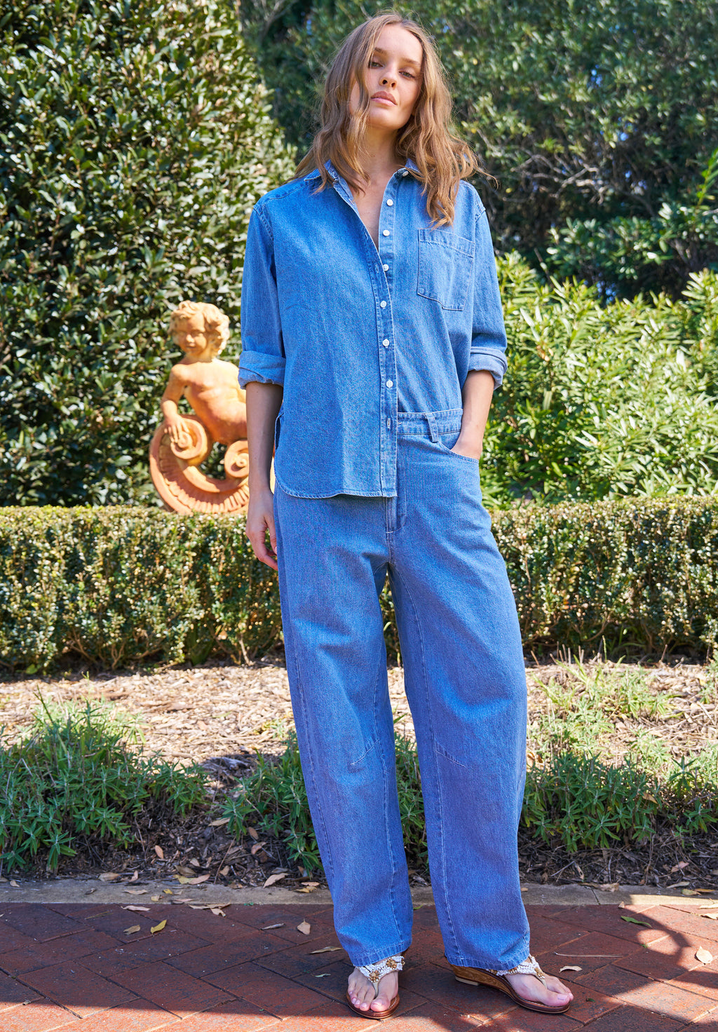 Denime Light Denim Linen Shirt