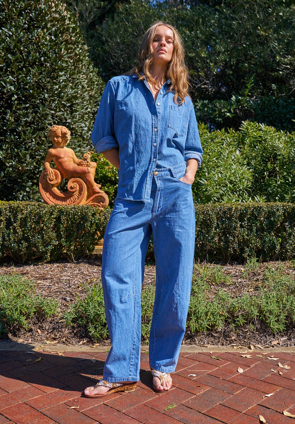 Aosta Linen Denim Pants