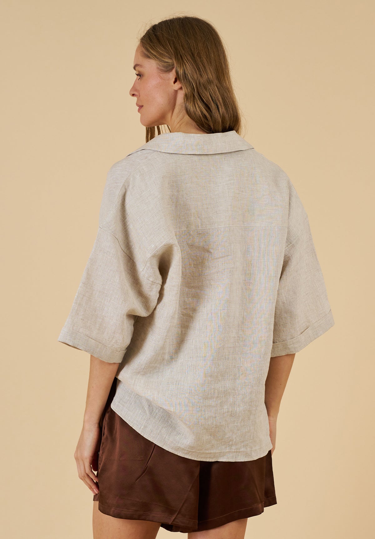 Elba Natural Linen Popover