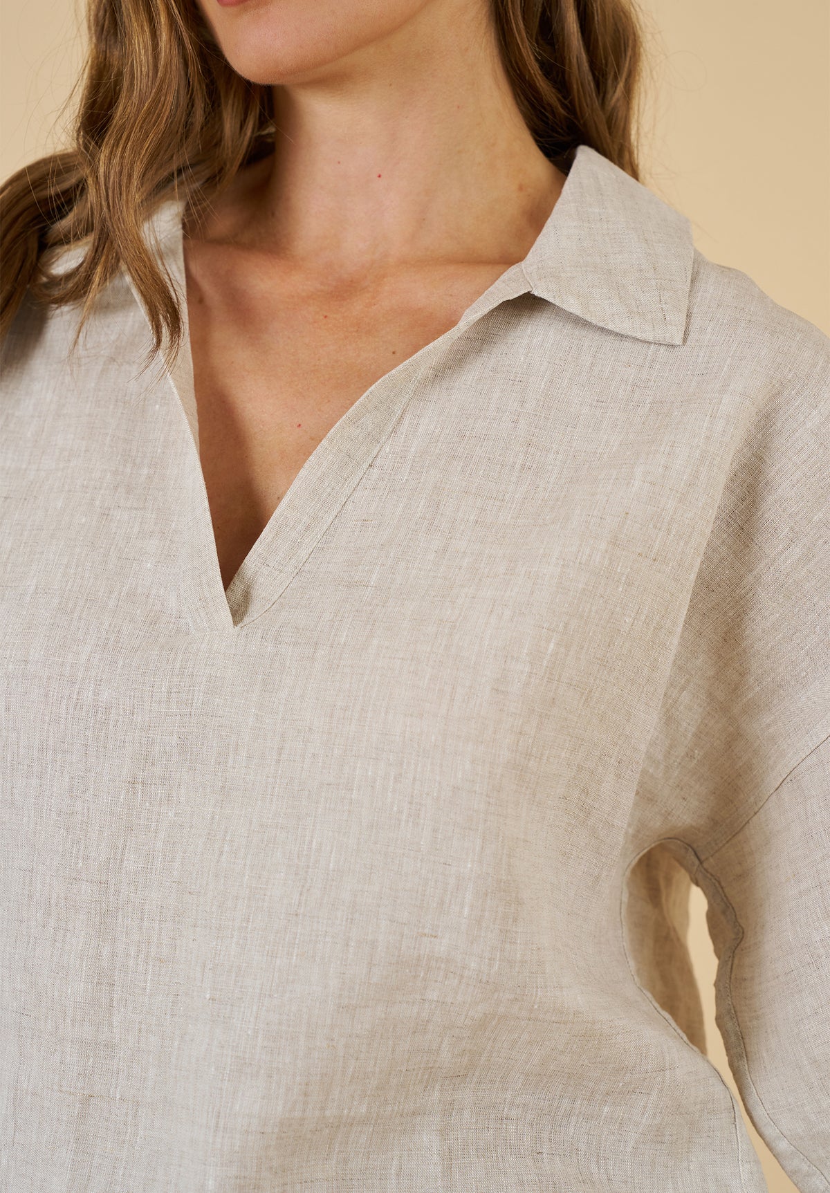 Elba Natural Linen Popover