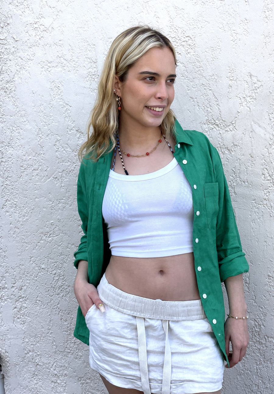 Linen Shirt in Iris