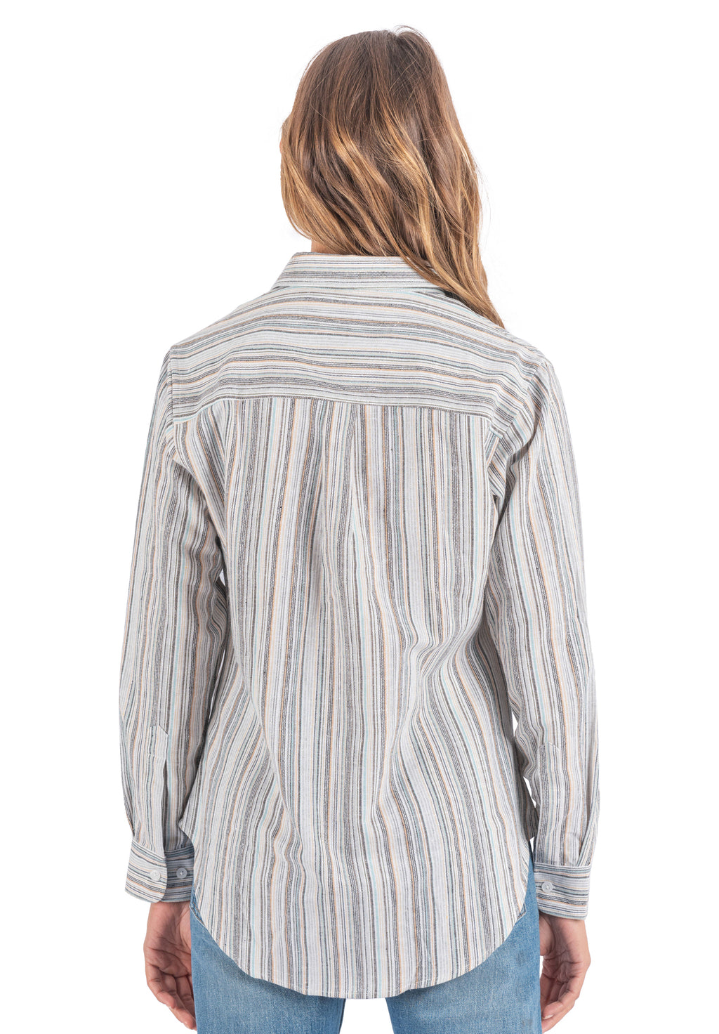 Iris Cold Stripes Classic Fit Linen Shirt