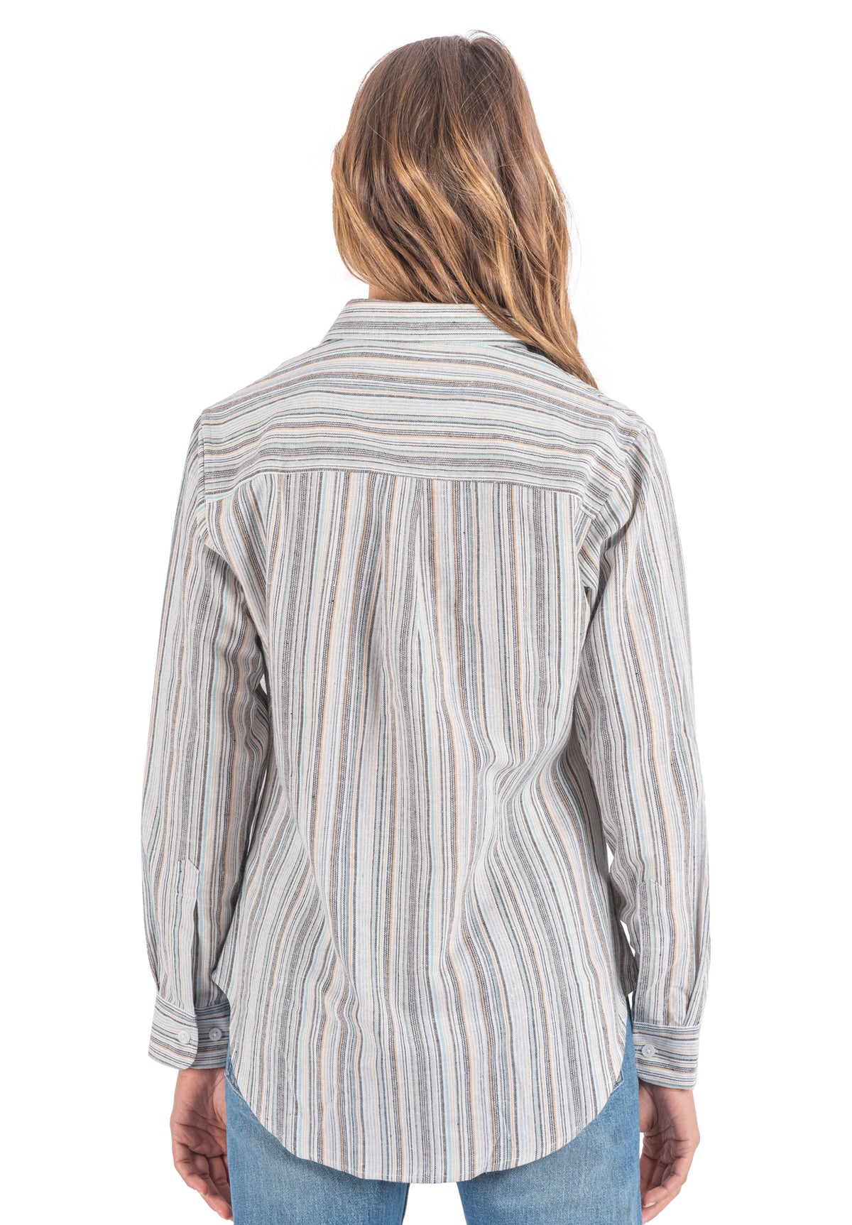 Iris Cold Stripes Classic Fit Linen Shirt