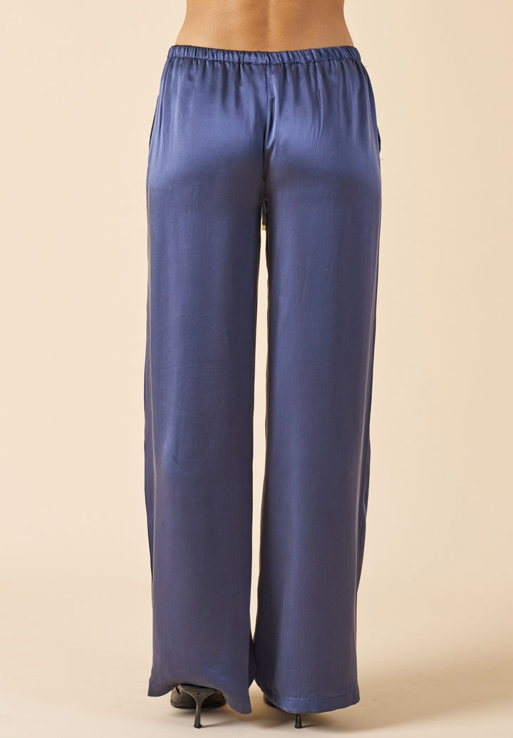 Lulu-Pants Avio Blue Silk