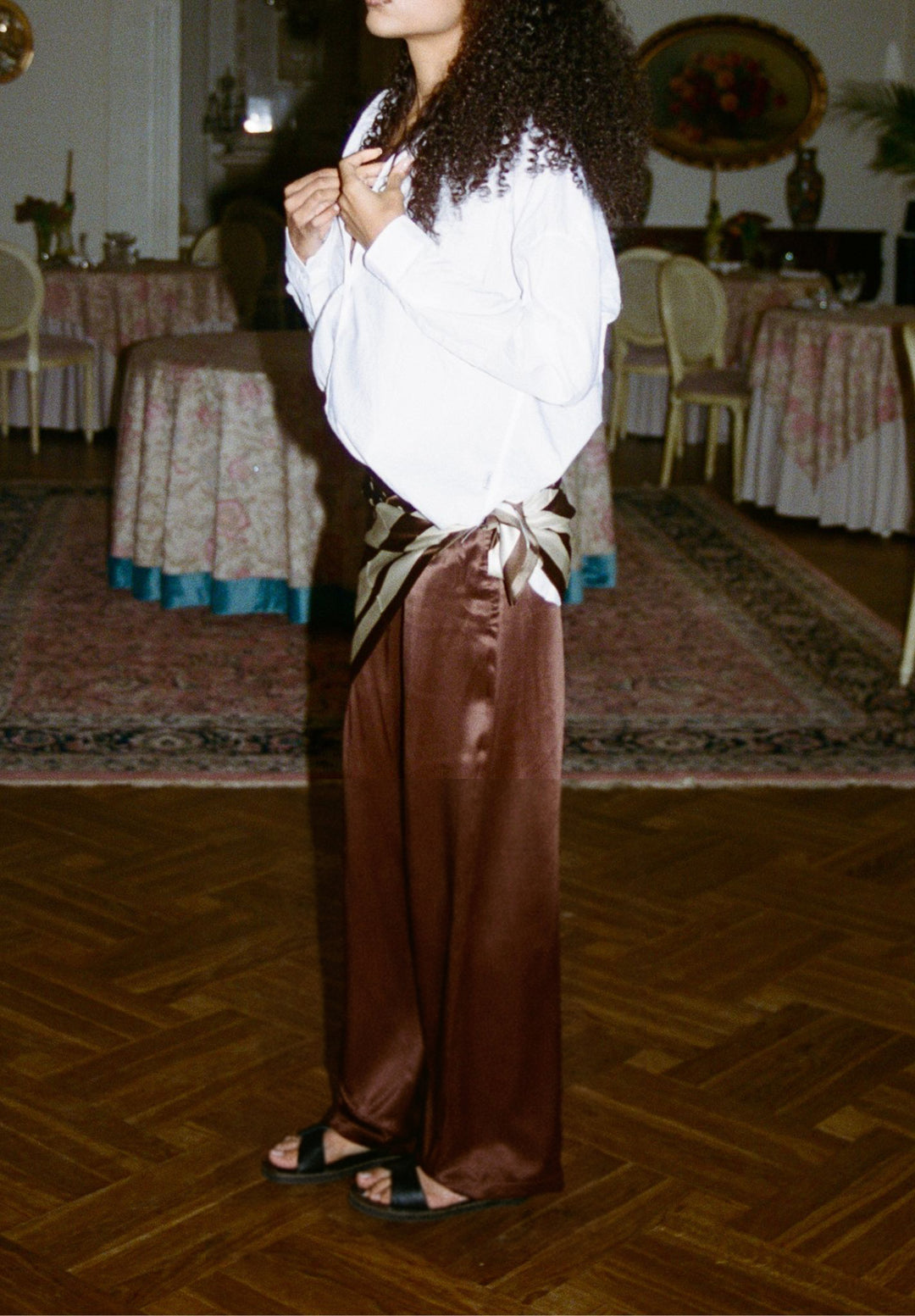 Lulu Mocha Silk Pants