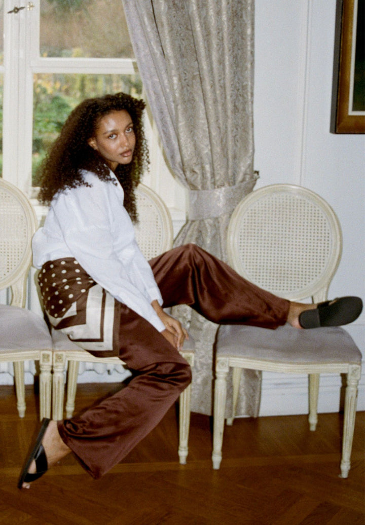 Lulu Mocha Silk Pants