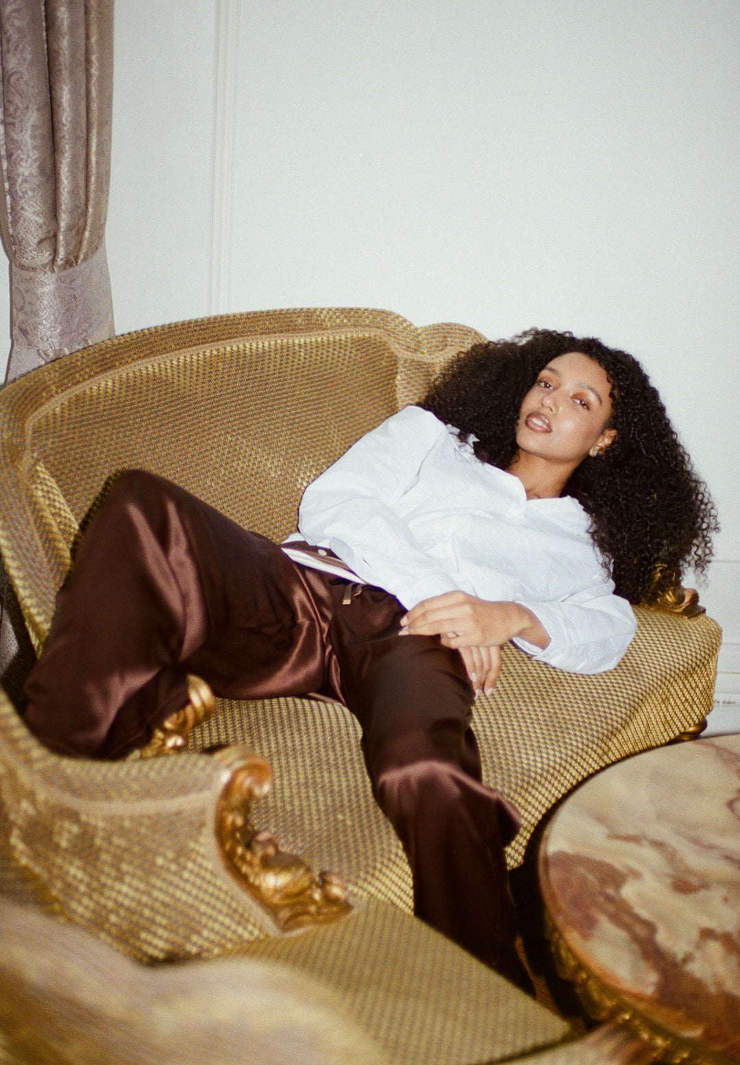 Lulu Mocha Silk Pants