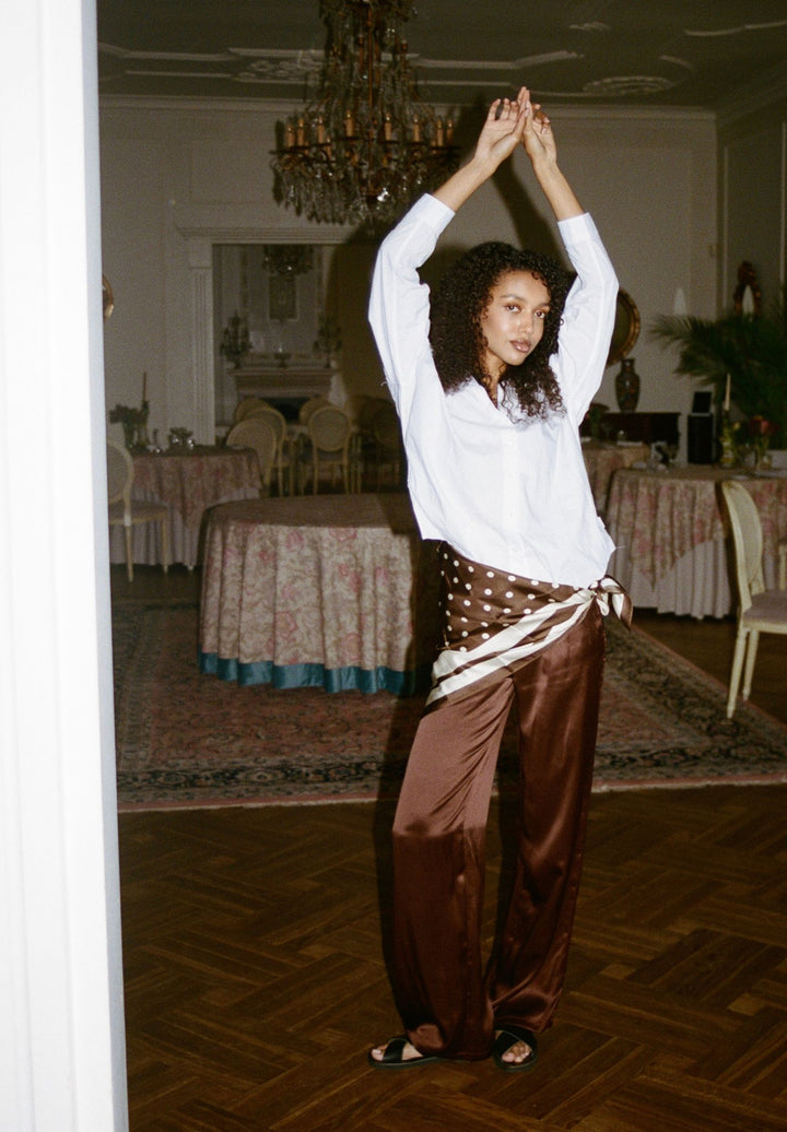 Lulu Mocha Silk Pants