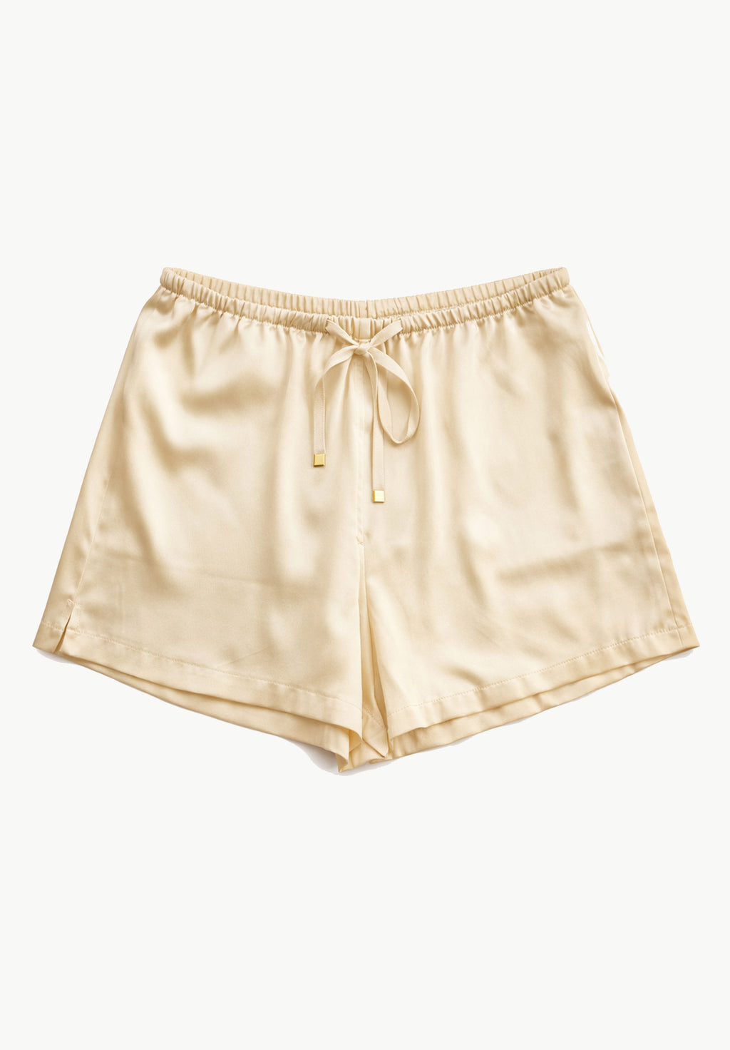 Lulu-Silk Shorts Biscuit
