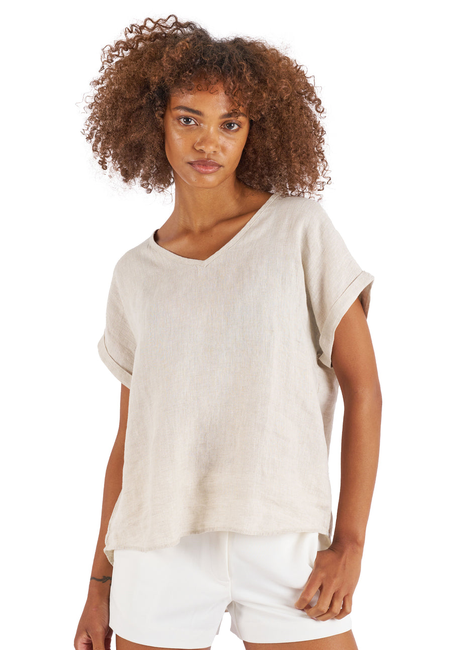 Marta linen shirt sand