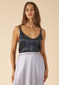 Cami-Silk Black 100% Satin Silk Camisole