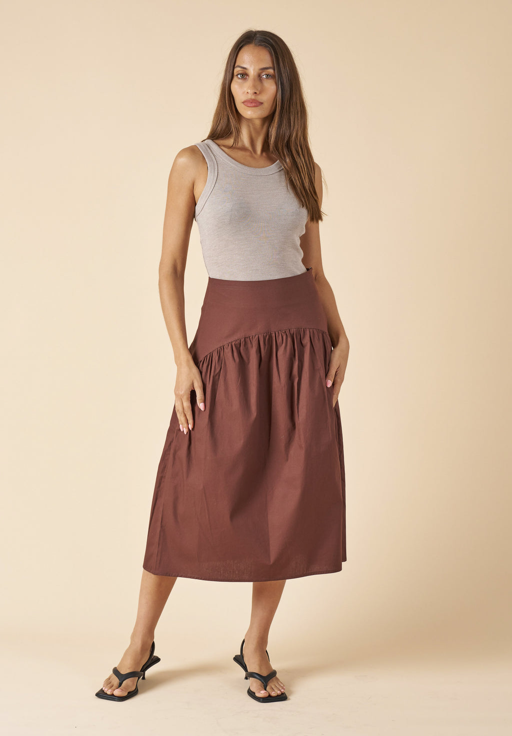 Mare Moka Cotton Skirt