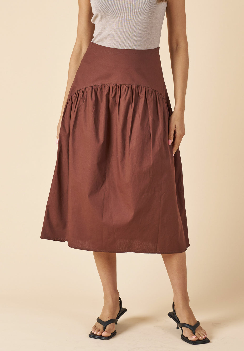 Mare Moka Cotton Skirt