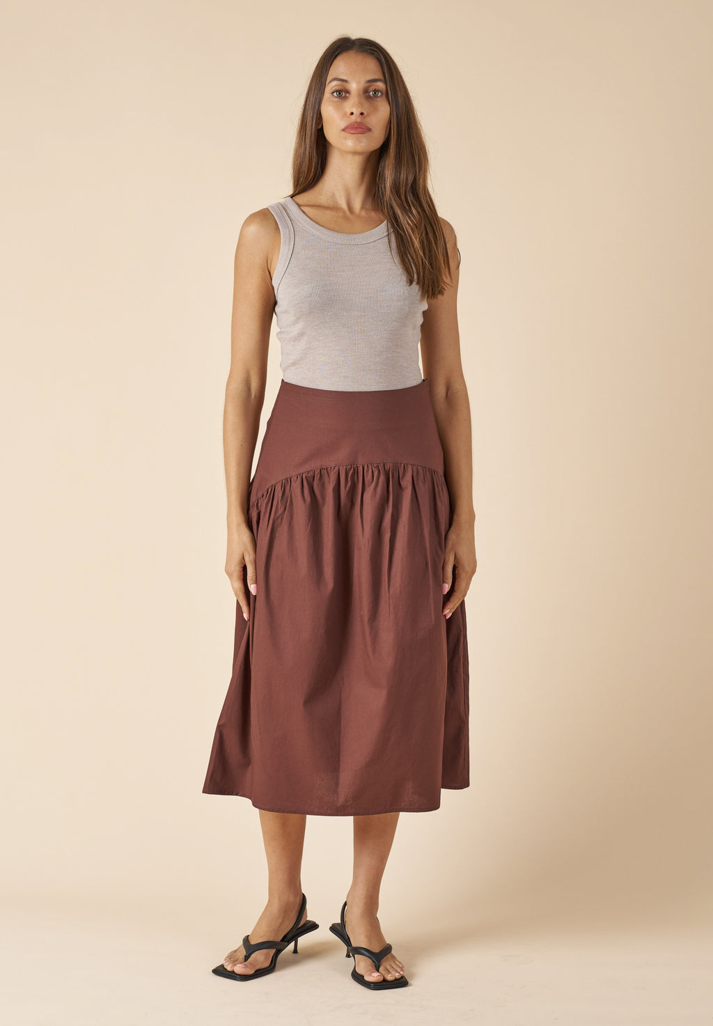 Mare Moka Cotton Skirt