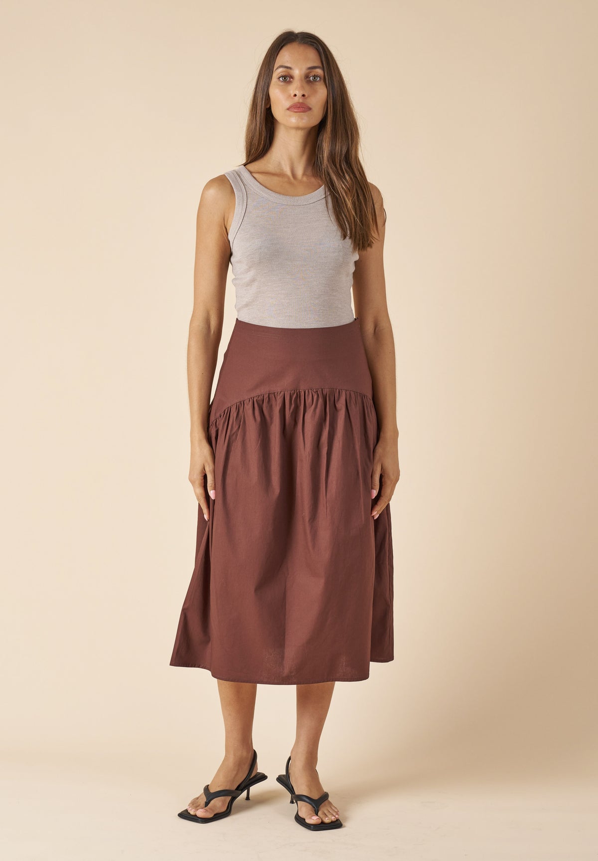 Mare Moka Cotton Skirt