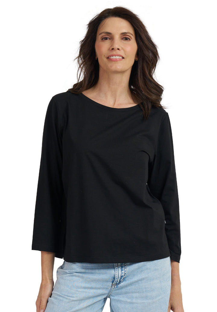 Marina Black - Long Sleeve Breton T-Shirt