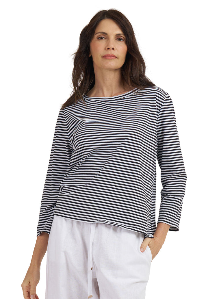 Marina Black Stripes - Long Sleeve T-Shirt