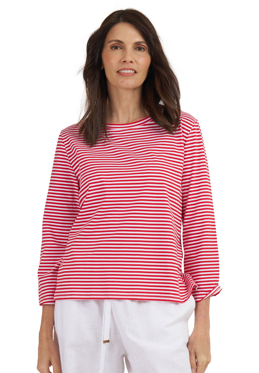 Marina Red Stripes - Long Sleeve T-Shirt