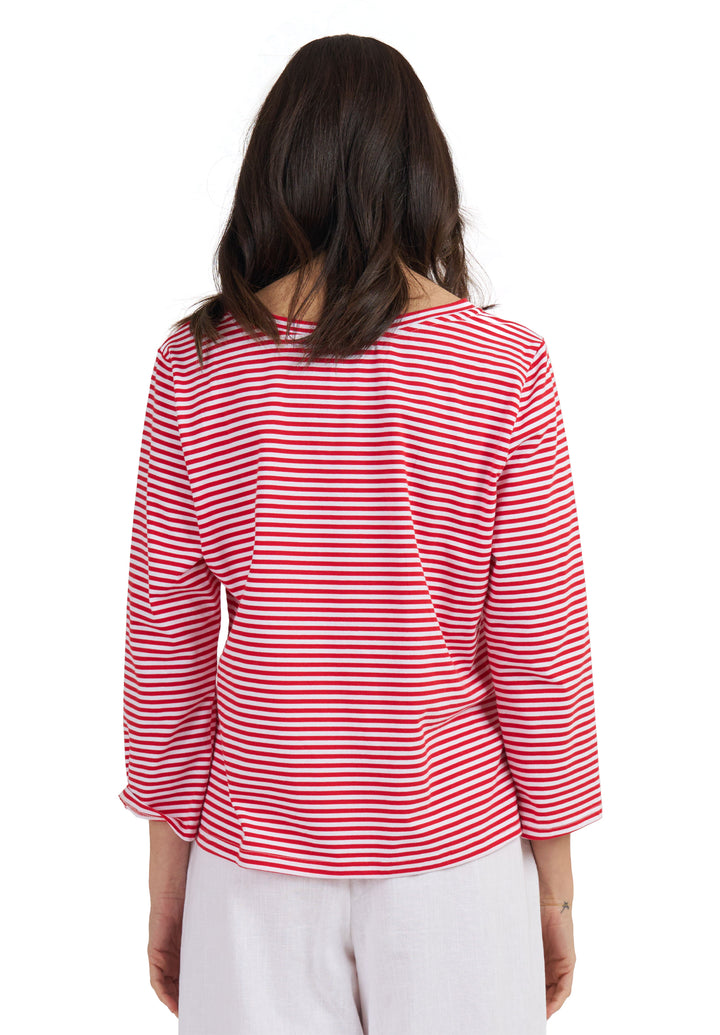 Marina Red Stripes - Long Sleeve T-Shirt