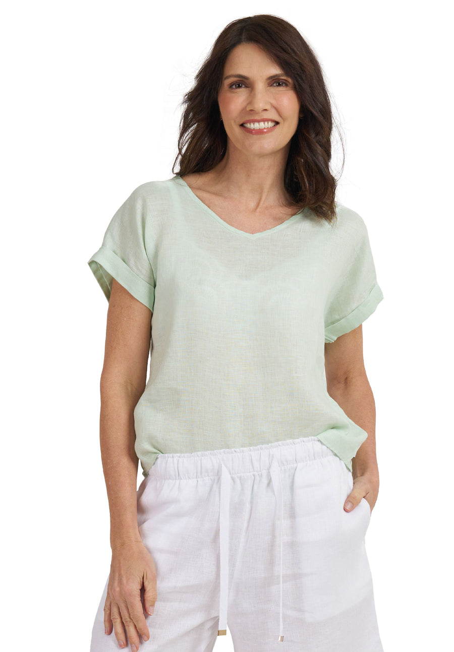 Marta linen shirt sand main image 1