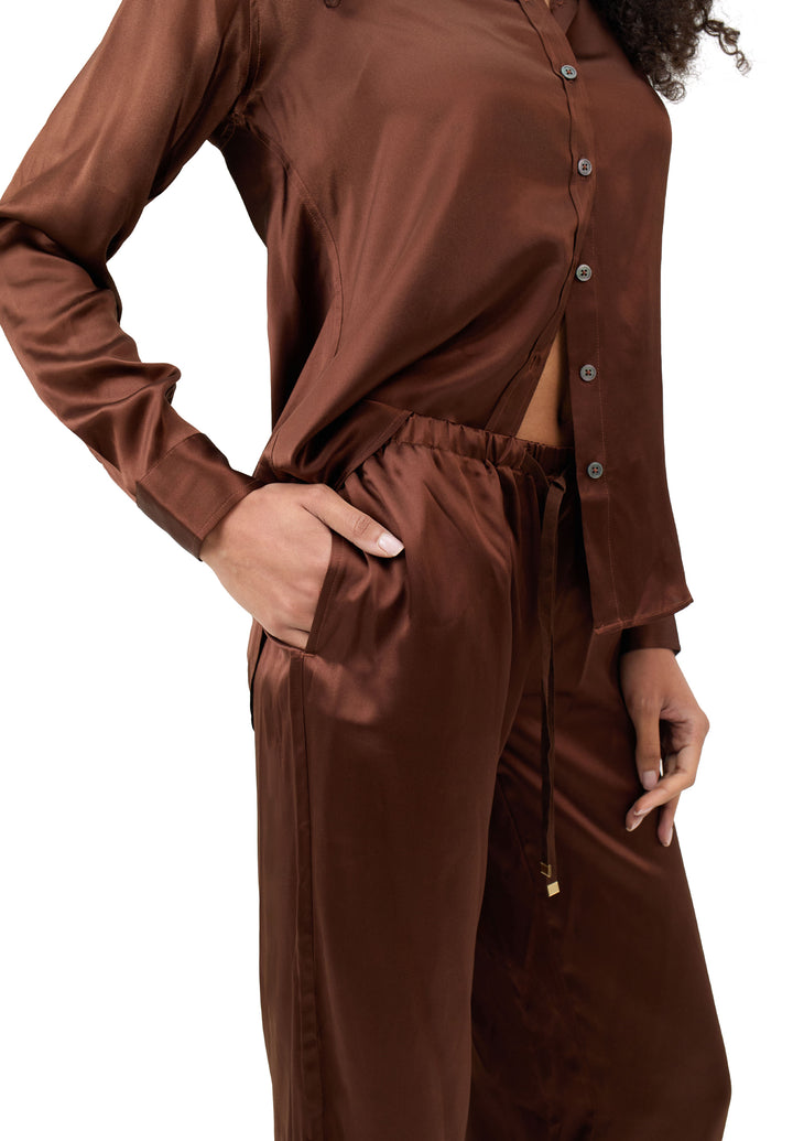 Lulu Mocha Silk Pants