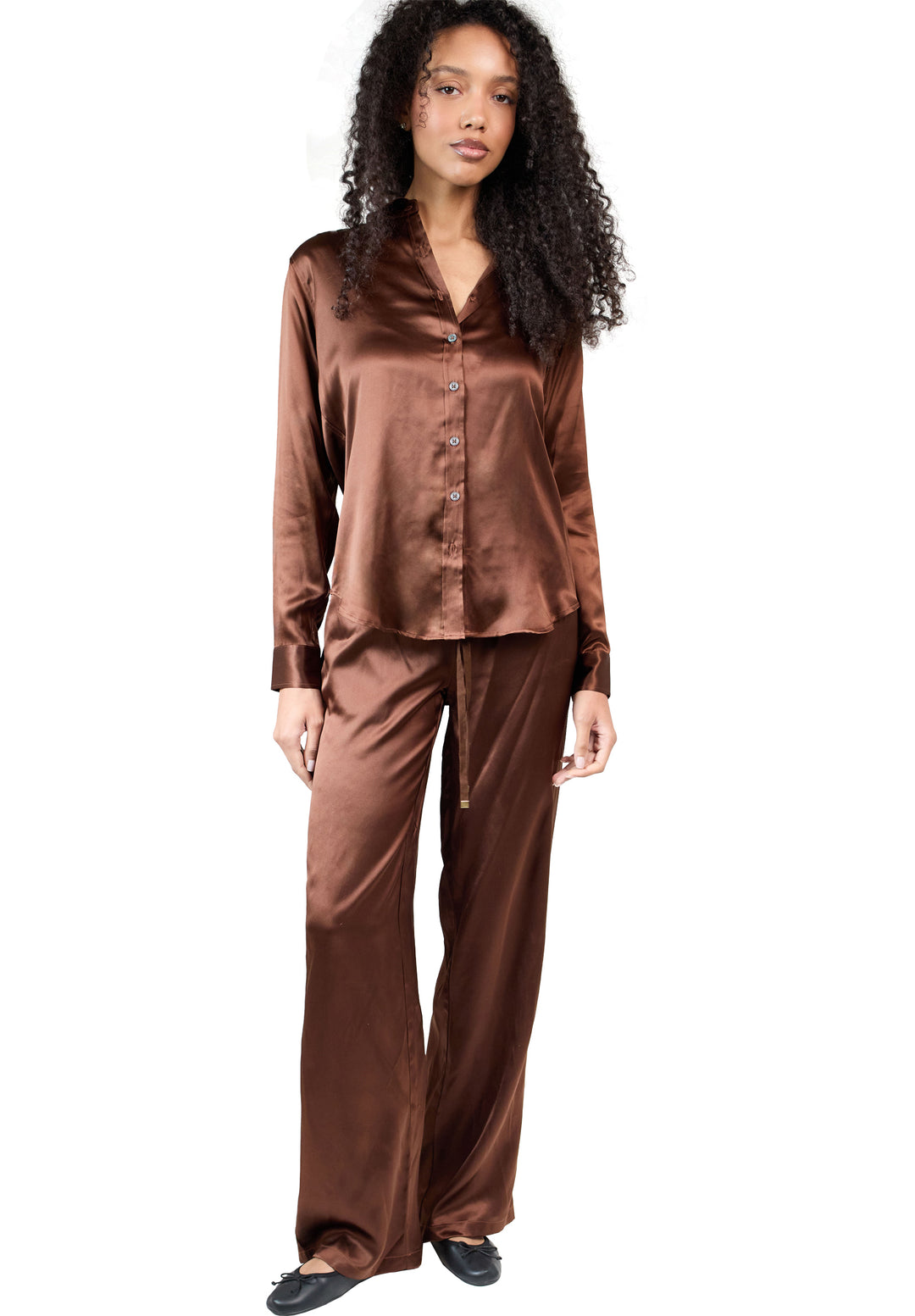 Lulu Mocha Silk Pants