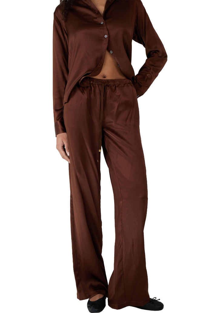 Lulu Mocha Silk Pants
