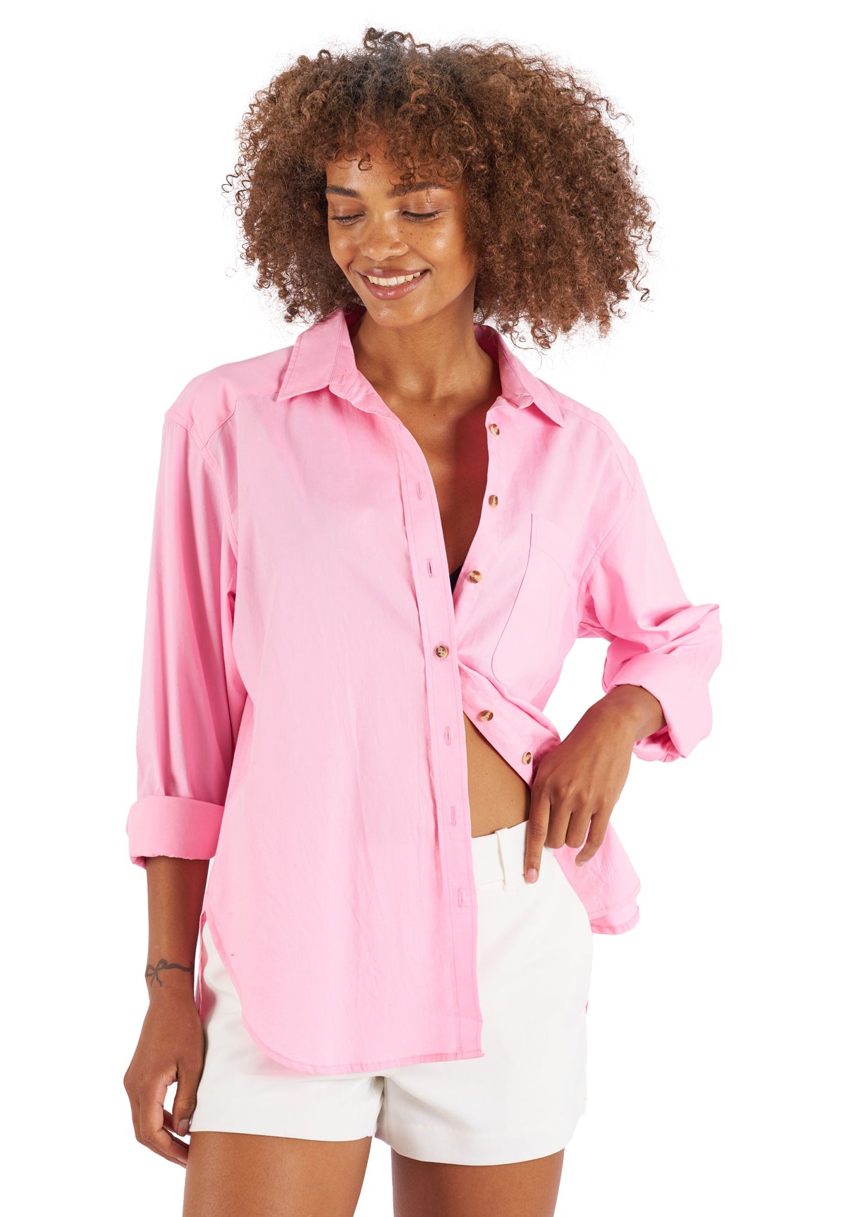 Poppy Pink Oversized Shirt