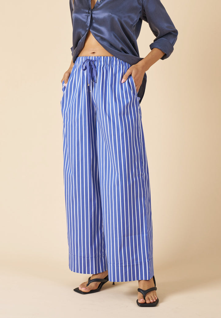 Palazzo Dark Blue Stripes Pants