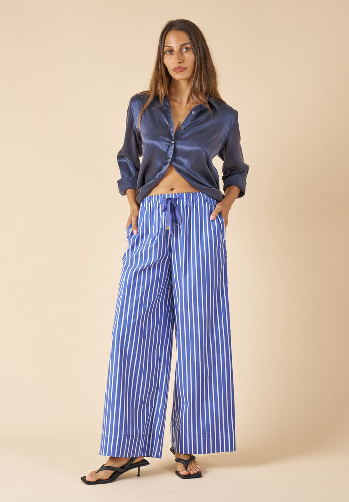 Palazzo Dark Blue Stripes Pants