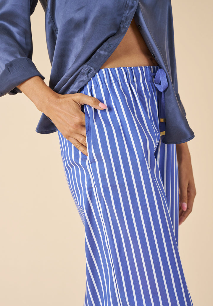 Palazzo Dark Blue Stripes Pants