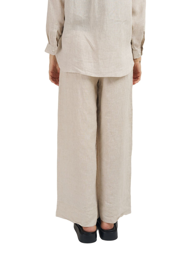 Palazzo Natural Linen Pants