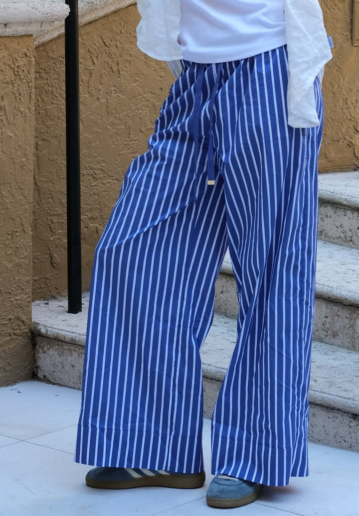 Palazzo Dark Blue Stripes Pants