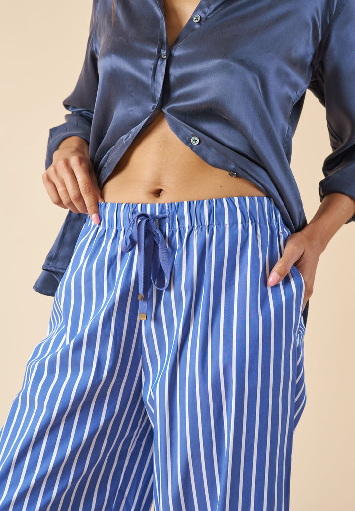 Palazzo Dark Blue Stripes Pants