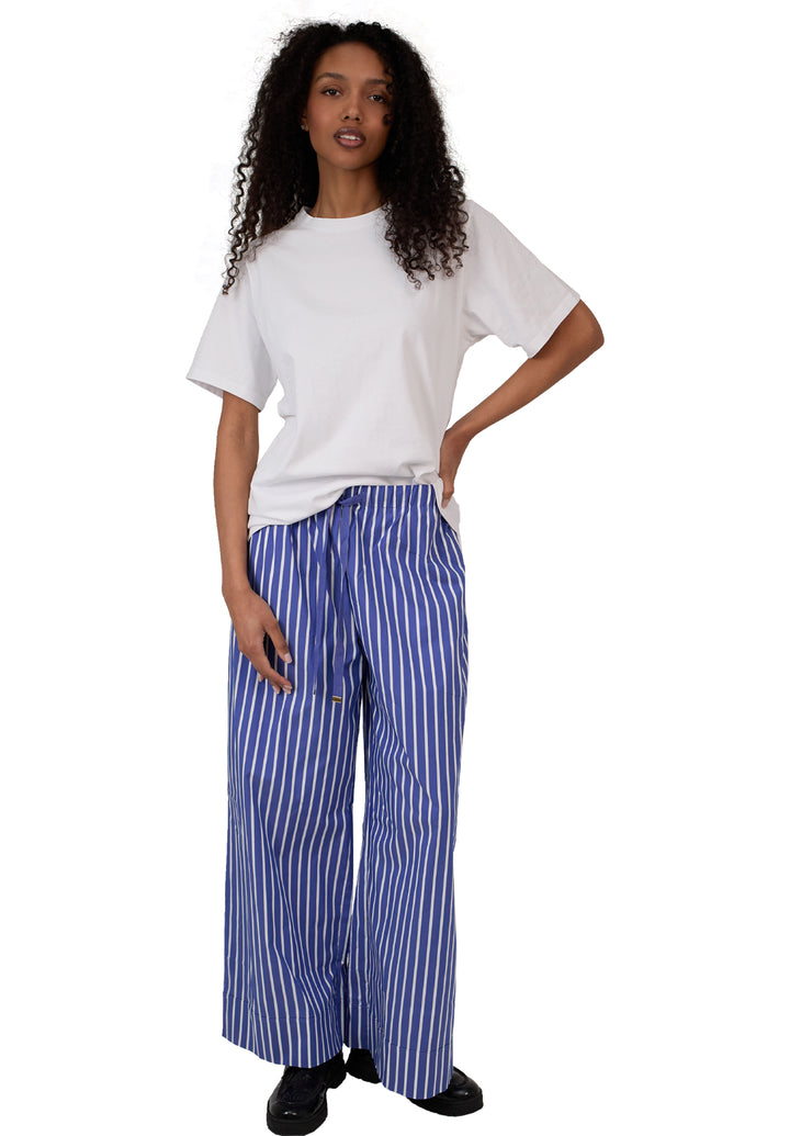 Palazzo Dark Blue Stripes Pants
