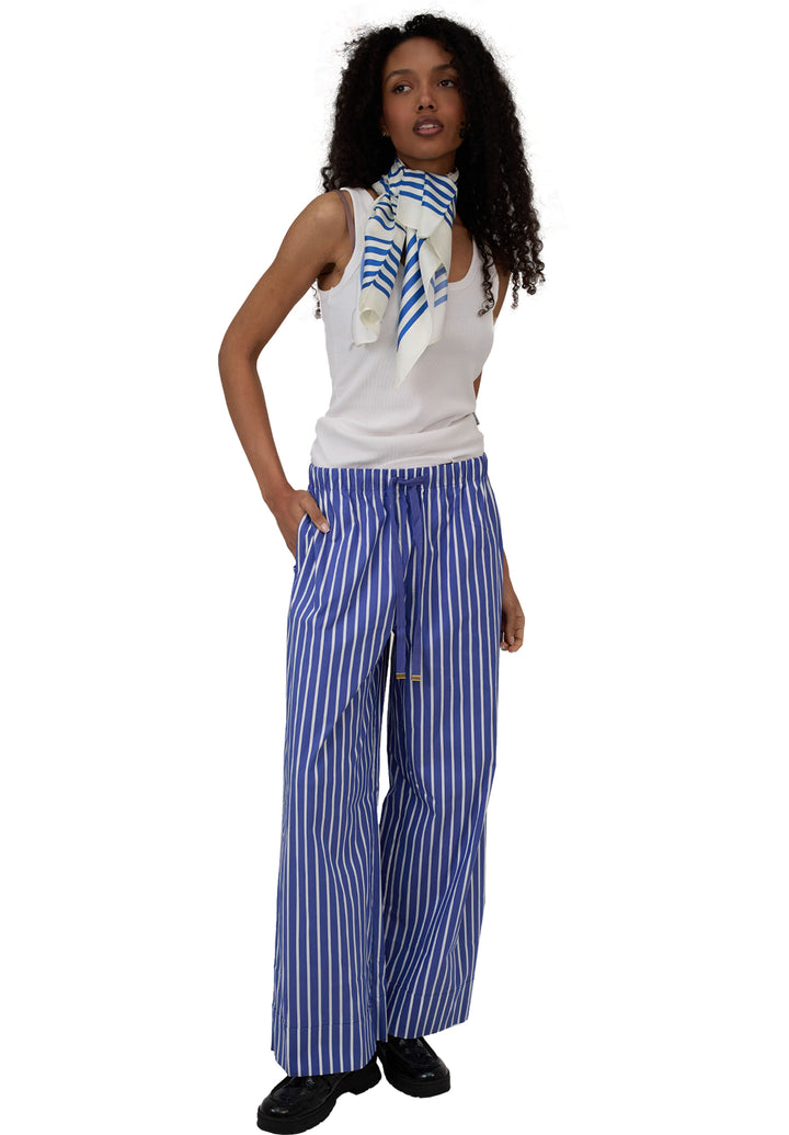 Palazzo Dark Blue Stripes Pants